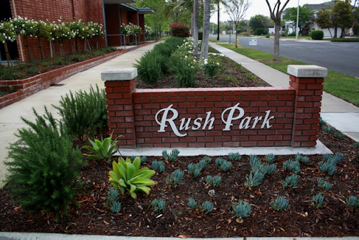 Rossmoor Rush Park Sign Brick
