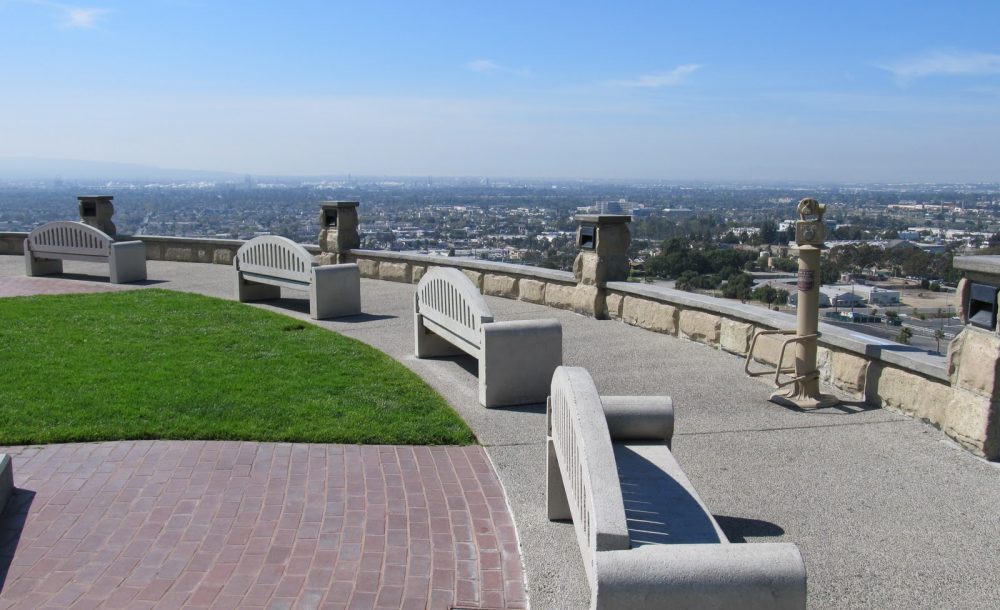 Signal Hill With Concrete Benches And Sidewalk